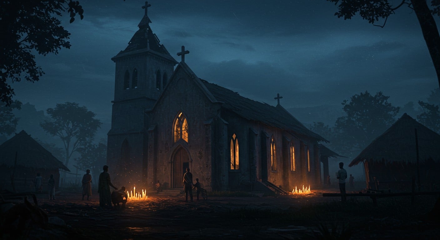 DRC: Burning Attack of ADFS in una chiesa