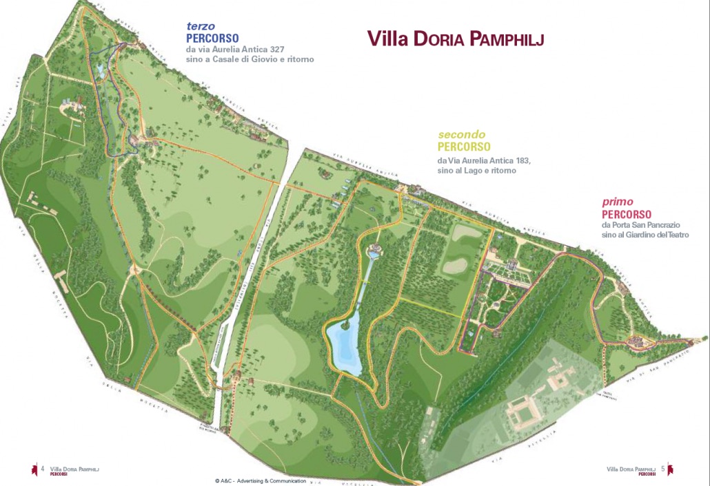 Villa Doria Pamphili Mappa