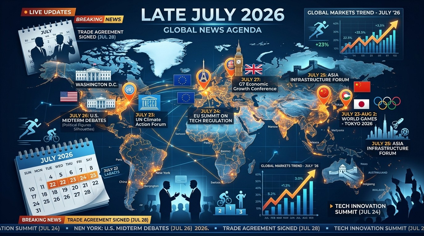Agenda internazionale dal 26 luglio al 3 agosto 2026: eventi chiave
