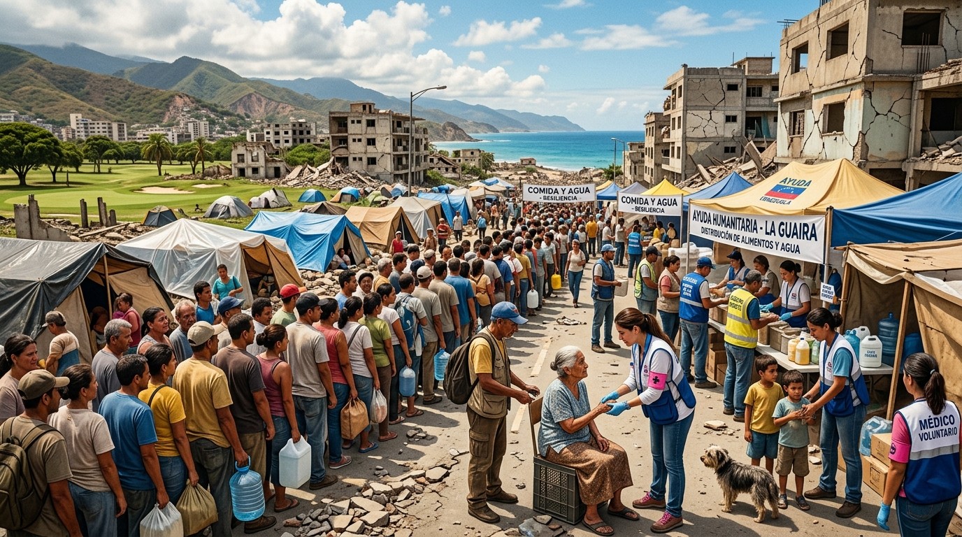 Solidarietà dei sopravvissuti al terremoto in Venezuela