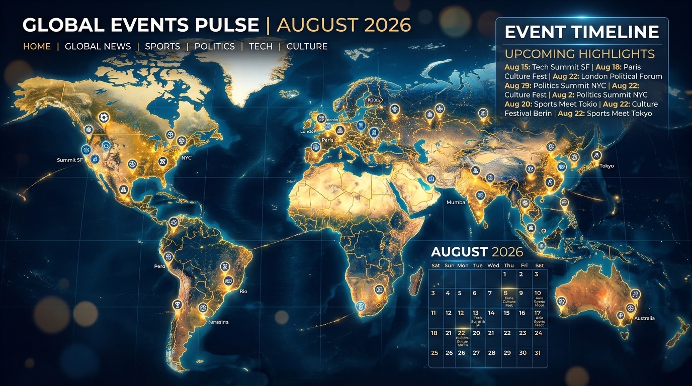 Agenda internazionale 2-10 agosto 2026: grandi eventi